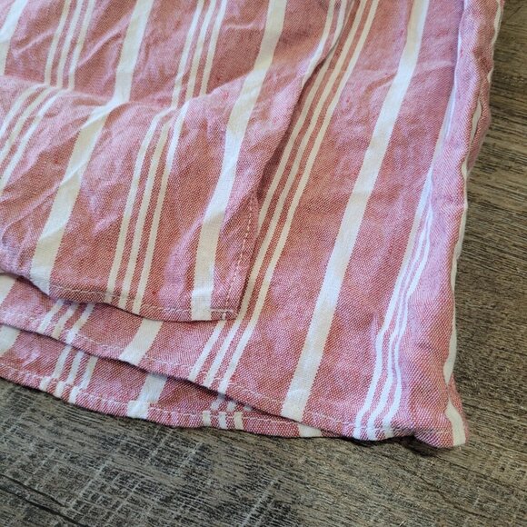 CLUB MONACO | Wrap Stripe Linen Skirt | Sz. 0 - Picture 5 of 9